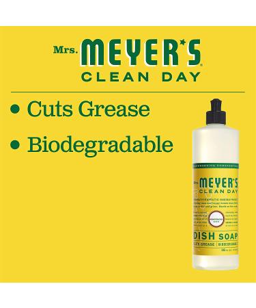 Mrs. Meyer's Honeysuckle Liquid Dish Soap, 16 fl. oz - Biodegradable Formula, Pack of 3 - Buy Online on GoSupps.com