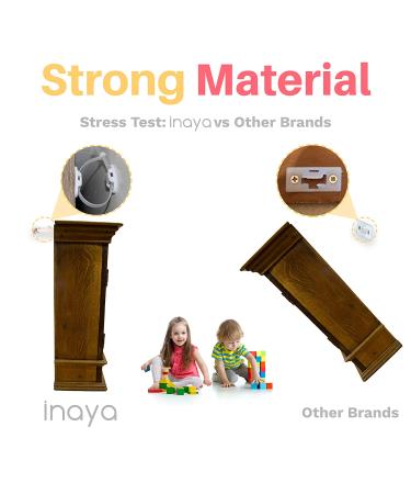 12-Pack Heavy-Duty Anti-Tip Furniture Straps - Inaya - Home Furniture Wall Anchors for Baby Proofing Dressers  Cabinets  Closets  Bookshelves and TVs - Child Safety Earthquake Secure Mount Anchors - Buy Online on GoSupps.com