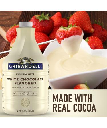 Ghirardelli Chocolate Sauce Set - White Chocolate Flavored 87.3oz Bottle with Pump - Perfect for Coffee, Ice Cream Toppings - Buy Online on GoSupps.com
