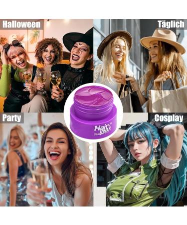 EONFAVE Purple hair color temporary hair color 60 ml purple styling hair tint wax for men and women instant hair cream mud natural hairstyle pomade hair dye hair wax for parties lilac 80 g 1er Pack - Buy Online on GoSupps.com