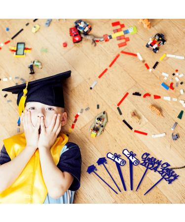90 Pieces Class of 2023 Theme Graduation Cake Topper Cupcake Picks Plastic Picks Graduation Cupcake Decorations for Party Supplies and Graduation Party Favors 3 Styles (Blue) - Buy Online on GoSupps.com