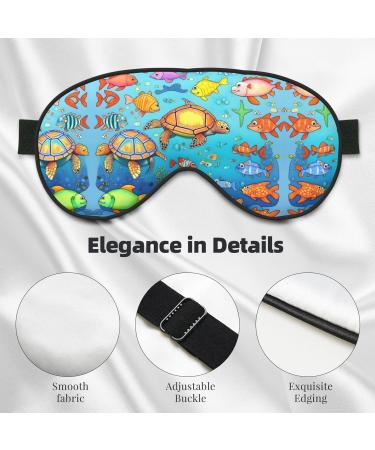 Silky Sleep Masks | Turtle & Fish Eye Covers | Soft Satin Blindfold for Men & Women | Travel Nap Essential | Silent Night Stars - Buy Online on GoSupps.com