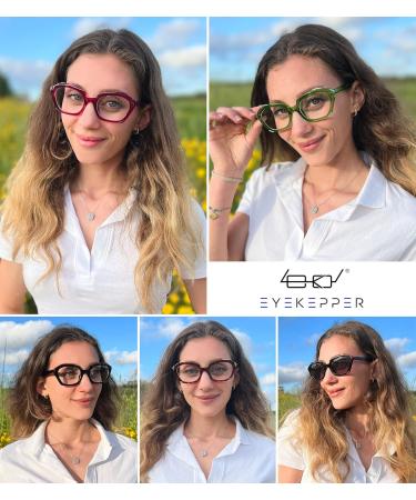 Eyekepper 5 Pack Reading Glasses for Women - Oval Lens +3.00 | Stylish & Comfortable Design | Mix Colors - Buy Online on GoSupps.com