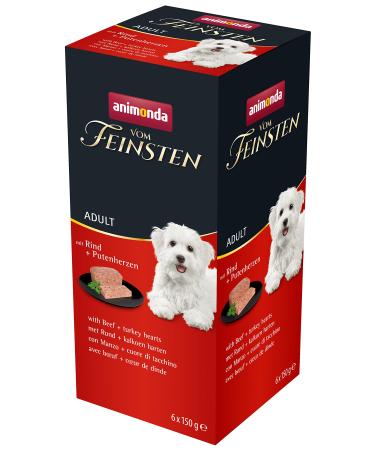 Animonda of the finest adult dog food wet food for adult dogs beef + turkey heart 6 x 150 g with beef + turkey heart 1 piece (6 -pack)