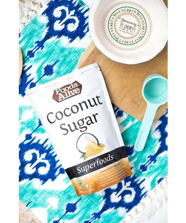 Organic Coconut Sugar - Foods Alive Superfoods (14 oz) | Healthy Sweetener - Buy Online on GoSupps.com