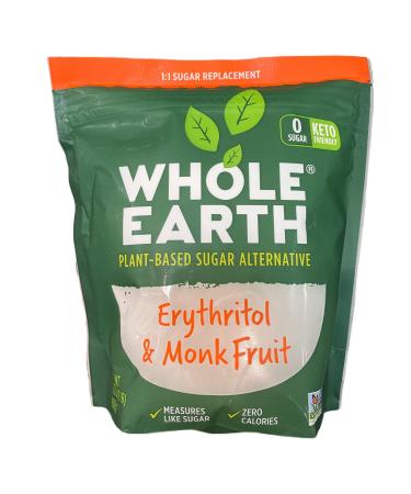 Whole Earth Plant-Based Sugar Alternative, Erythritol & Monk Fruit, 32 OZ