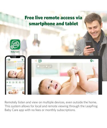 LeapFrog LF930HD 1080p Smart WiFi Baby Monitor with 360 Pan, Tilt & 8X Zoom | 7 HD Display, Night Light, Night Vision, Two-Way Intercom & Smart Sensors - Buy Online on GoSupps.com