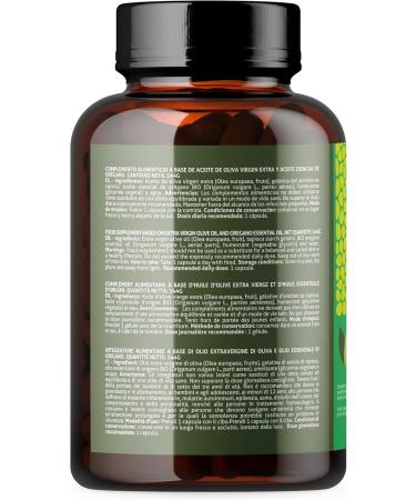 VEGAGENO - Oregano Essential Oil | 180 Vegetable Capsules Dietary Supplement with Extra Virgin Olive Oil and Oregano Essential Oil with Omega 9 and Carvacrol | Oregano Oil - Buy Online on GoSupps.com