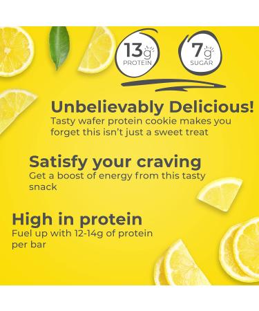 Power Crunch Lemon Meringue Whey Protein Bars - 12 Count | High Protein Snack - Buy Online on GoSupps.com