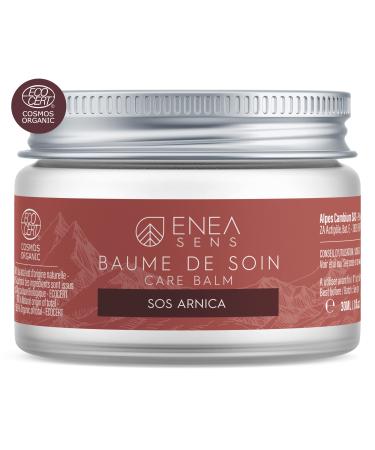 Enea Sens - Baume de Soin SOS Arnica Bio - Douleurs Musculaires - Huiles Essentielles - Cire d'Abeille M l ze H lichryse Mac r t Huileux d'Arnica Montana - 30 ml - Fabriqu en France