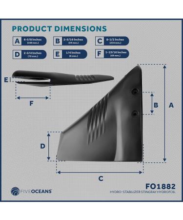Five Oceans Hydrofoil for Outboard Motor - Up to 200HP - Black | FO1882 - Buy Online on GoSupps.com