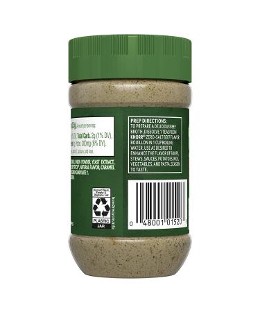 Knorr Zero Salt Beef Bouillon Powder - 2.6oz | Natural Flavor with No Artificial Flavors or Preservatives - Perfect for Sauces, Gravies, and Soups - Buy Online on GoSupps.com