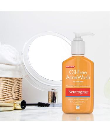 Neutrogena Oil-Free Acne Fighting Facial Cleanser - 2% Salicylic Acid Treatment for Acne-Prone Skin - Daily Oil-Free Face Wash (6 fl. oz) - International Shipping Available - Buy Online on GoSupps.com