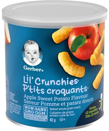 GERBER LIL CRUNCHIES Apple & Sweet Potato Toddler Snacks 12+ months 42 g 6 Pack Apple Sweet Potato - Buy Online on GoSupps.com