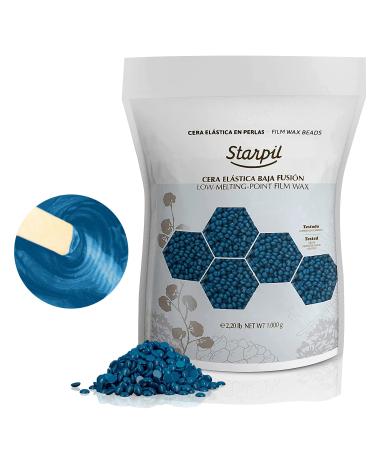 Starpil Wax 1000g / 2.2 lb Bag Blue Hard Wax Beads for Hair Removal, Stripless Wax Beans Refill for Wax Pot Warmer Professional, Low Temperature Film Hair Removal Wax Pearls. 2.2 Pound (Pack of 1)