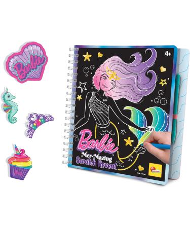 Lisciani Barbie Scratch Mermaid Sketchbook - Magical Coloring & Decorating Book for Girls 4+ | Creative Play with Multi-Colored Pages - Buy Online on GoSupps.com