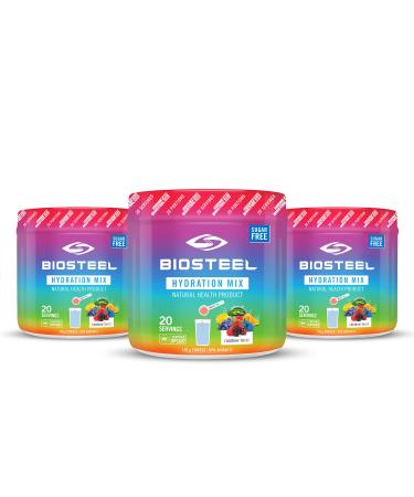 BIOSTEEL Hydration Mix Sugar-Free with Essential Electrolytes Sugar-Free Rainbow Twist 60 Servings