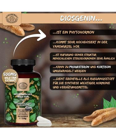 Buy High Dose Yams Root Capsules - 1000mg (10:1 Extract) - 180 Caps with 20% Diosgenin | International Shipping - Scheunengut  - Buy Online on GoSupps.com