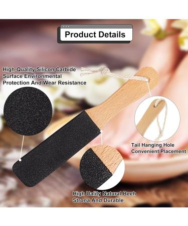 2PC Foot File Pumice Stone and Callus Remover Foot Rasp Pumice Stone for Feet Foot Scrubber with Wooden Handle Exfoliator Pedicure Tool for Dead Skin Foot Cracked Heels Hard Skin - Buy Online on GoSupps.com