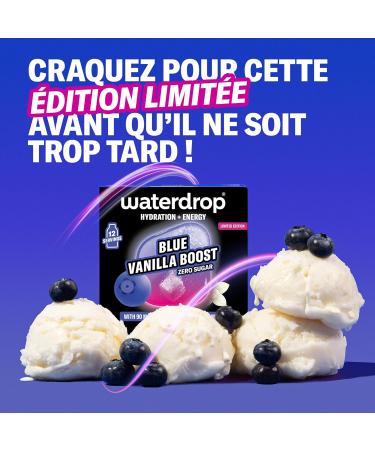 waterdrop Coffret Microenergy Blue Vanilla Boost - Boisson nergisante Sans Sucre Boisson Gazeuse avec Myrtille Vanille 36 Cubes Effervescents avec 90 mg de Caf ine Naturelle Vitamines B et C SAVEUR BLUE VANILLA BOOST - Buy Online on GoSupps.com