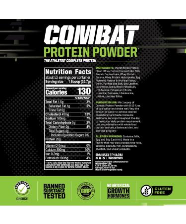 Muscle Pharm Combat Protein 2lb Vanilla and Combat Chocolate Chip Cookie Dough Sport Bars - Buy Online on GoSupps.com