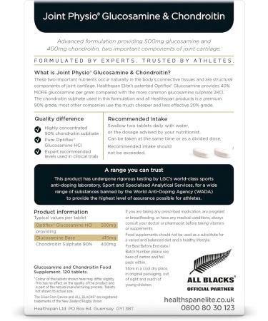 Healthspan Elite Glucosamine & Chondroitin Tablets - 2 Months Supply | Joint Health Support | All Blacks Partner | Informed Sport Accredited - Buy Online on GoSupps.com