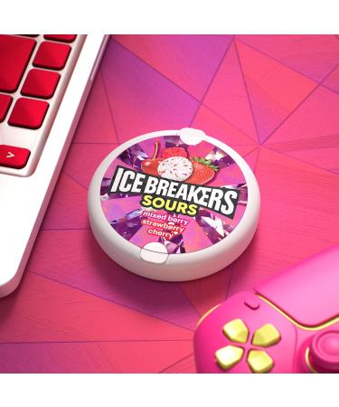 ICE BREAKERS Sour Mints - Mixed Berry, Strawberry, Cherry - 1.5 Oz - Pack Of 8 - Buy Online on GoSupps.com
