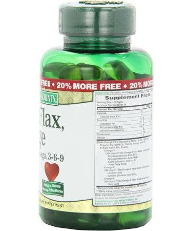 Nature's Bounty Omega 3-6-9 Softgels 1200mg - 72-Count Bottle (Pack of 2) | Fish, Flax & Borage Oils - Buy Online on GoSupps.com