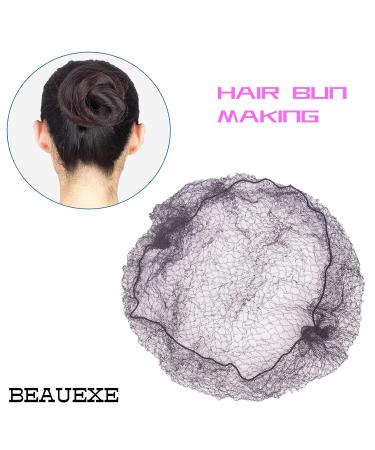 BEAUEXE Black Hairnets 30 PCS - Invisible Elastic Edge Mesh for Women - Perfect for Bun, Ballet, Kitchen, and Food Service - Buy Online on GoSupps.com