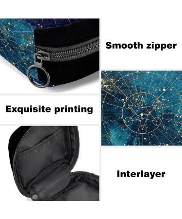 GIAPB Period Bag - Abstract Blue Astrolabe Color - Sanitary Napkin Storage & Makeup Pouch - Buy Online on GoSupps.com