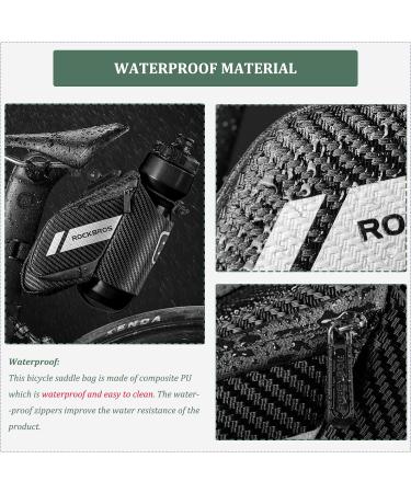 Rockbros Bike Saddle Bag | Reflective Bicycle Seat Bag with Bottle Holder for MTB & Racing Bikes - 1L Capacity - Buy Online on GoSupps.com