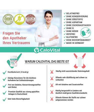 High calorie drink nutrition for weight gain carbohydrates & proteins as a calorie shake high dose with many vitamins CaloVital premium quality from Germany yogurt cherries 500 g - Buy Online on GoSupps.com