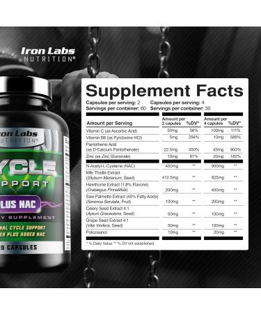 Cycle Support by Iron Labs Nutrition - On Cycle Protection & Liver Assist (120 Capsules) - Buy Online on GoSupps.com
