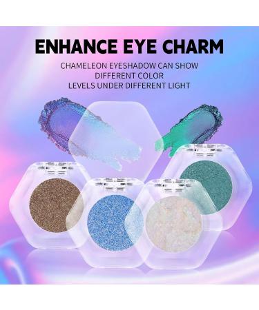 Shimmer Eyeshadow | Women Shimmer Makeup Eye Shadow Single Buildable | Reflective Glitter Eyeshadow Single for Travel Daily Travel Parties Picnics - Buy Online on GoSupps.com