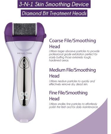 Michael Todd Beauty Pedimax Skin Smoothing Pedicure Device - 3 Interchangeable Treatment Heads - USB Charging Cord - Buy Online on GoSupps.com