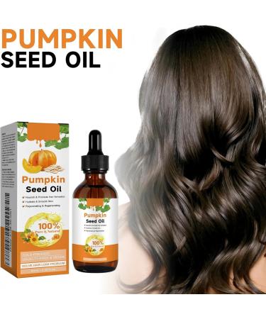 YUNFAX Pumpkin Seed Oil for Hair Growth 60 ml Cold Pressed Organic Pumpkin Seed Oil Natural Hair Oil for Dry Damaged H& Scalp Care Multifunctional Body Oil for Moisturizing Skin 2 Pieces - Buy Online on GoSupps.com