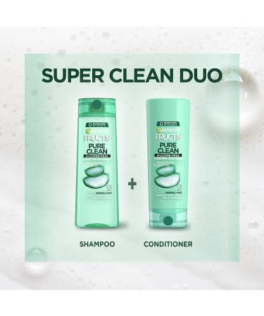 Garnier Fructis Pure Clean Fortifying Shampoo with Aloe - 12.5 fl oz (370 ml) | Strengthen & Nourish Hair - Buy Online on GoSupps.com