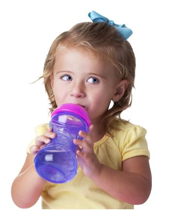 Nuby 2-Pack No-Spill Easy Grip Clik-It Cups 10 Ounce Colors May Vary