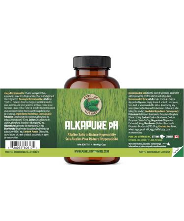 Pure Lab Vitamins | Alkapure pH | 180 Capsules | Alkaline pH Balance Pills | Essential Minerals Supplement | Antigas and Bloating Relief for Men & Women | Indigestion and Heartburn Relief | Antacid Pills 180 count (Pack of 1) - Buy Online on GoSupps.com