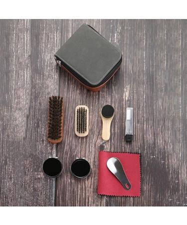 Home Shoes Brushes Professional Leather Shoes Care Tools 9 Pieces Horse Hair Brush Black Shoe Polish Sponge Brush Shoe Polisher Shoehorn Bathroom Tool Brush Onecolor - Buy Online on GoSupps.com
