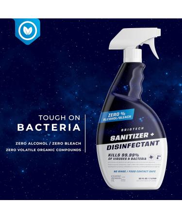 BRIOTECH HOCl Sanitizer & Disinfectant 128 Fl Oz - Kills 99.99% Viruses & Bacteria - Food Contact Safe - Non-Toxic Formula - Pet Odor Eliminator - Buy Online on GoSupps.com