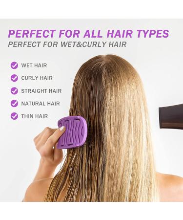 Haur Brush BRUSHZOO Detangling Brush Set for Women, Men, and Kids - Vented Hair Brushes for Curly, Wet, Dry Hair - Paddle Brush & Wide Teeth Comb for Detangling and Drying (Purple - Buy Online on GoSupps.com