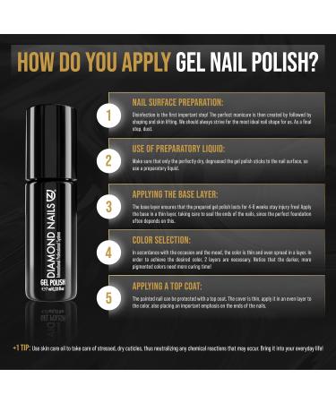 Diamond Nails - UV Nail Polish - Black Velvet - 7 ml - Extra Resistant - Premium Shellac for Long-Lasting Shine Gel Nails and UV Varnishes in Perfect Studio Quality (DN281 - Pastel Blue) - Buy Online on GoSupps.com