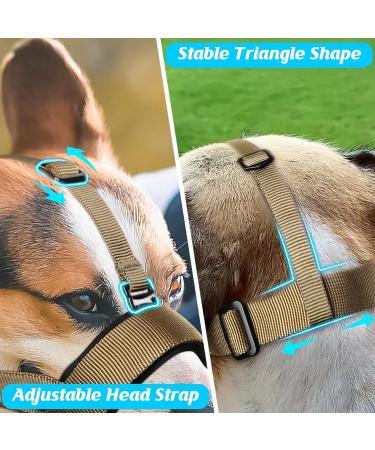 Adjustable Heele Dog Muzzle with Head Belt - No Rubbing Comfortable Fit for Safe Dog Training - Buy Online on GoSupps.com