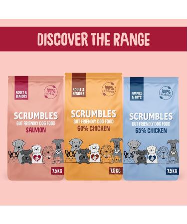 Scrumbles Natural Dry Dog Food Grain Free Recipe with Fresh Salmon for Adults and Senior Breeds 7.5 kg Bag Salmon 7.5 kg (Pack of 1) - Buy Online on GoSupps.com