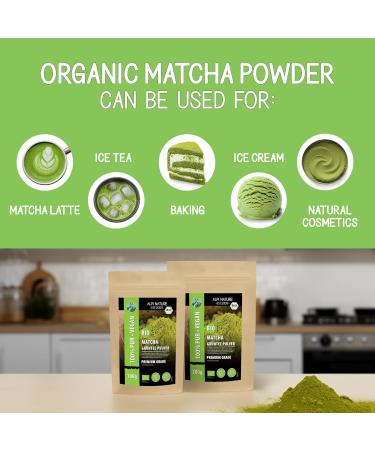Bio Matcha Pulver 100g | Premium Organic Matcha Green Tea | 100% Natural & Vegan | No Additives - Buy Online on GoSupps.com