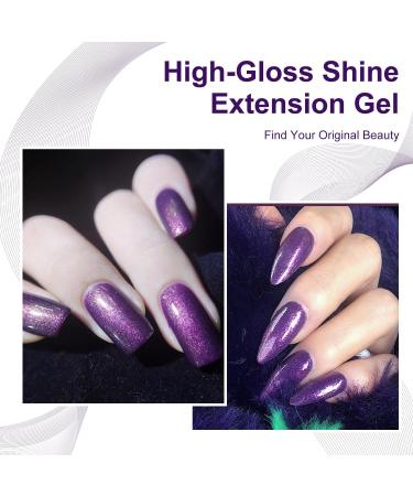 DouborQ Glitter Nail Polish Charm Purple Glimmer Long-lasting Sequins Nail Art Varnish (16) Charm Purple-16 - Buy Online on GoSupps.com
