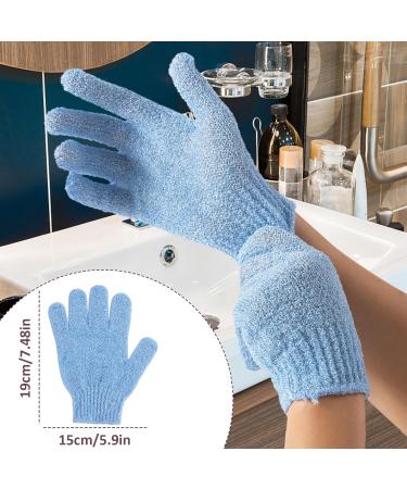 WIFUN Exfoliating Gloves - 8 PCS Deep Body Scrub Mitt for Dead Skin Removal - Shower Scrubbing Gloves for Men and Women (Green Blue Pink Purple) - Buy Online on GoSupps.com