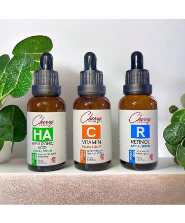 Skincare Set with Vitamin C Serum Retinol Serum and Hyaluronic Acid Serum. Face Serum Trio with Anti-Ageing / Anti-Wrinkles Instant Effect Against Pigment Spots Pimples and Age Spots - Buy Online on GoSupps.com