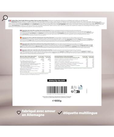 Whey protein powder Vanilla 1 kg 24 g protein per serving for your muscle building highly dosed produced and tested in the laboratory in Germany - Buy Online on GoSupps.com